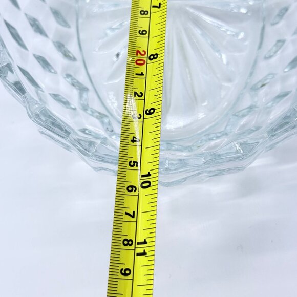 Vintage Fostoria Glass American Clear 2056 Divided Oval Serving Bowl Cubist - Picture 8 of 9